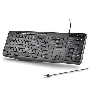 NGS Teclado USB SPECTRA Ultra Slim Silen. USB-A