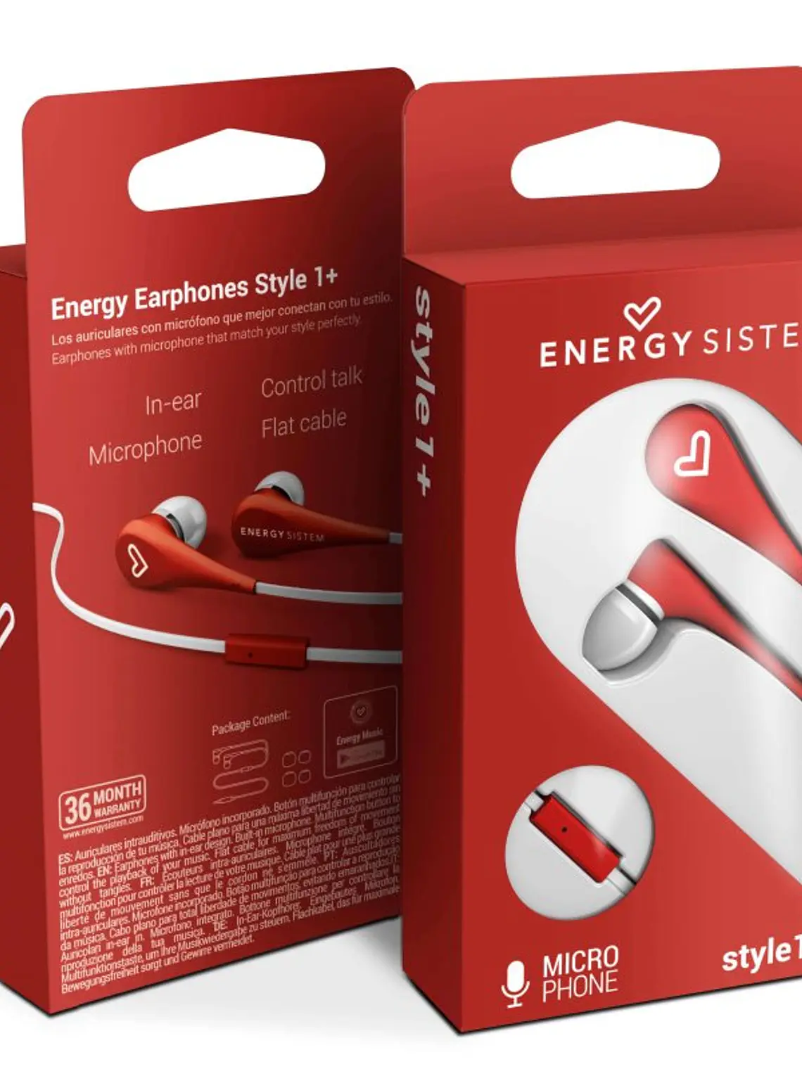 Energy Sistem Auricular Intrauditivo Style 1 Rojo 4