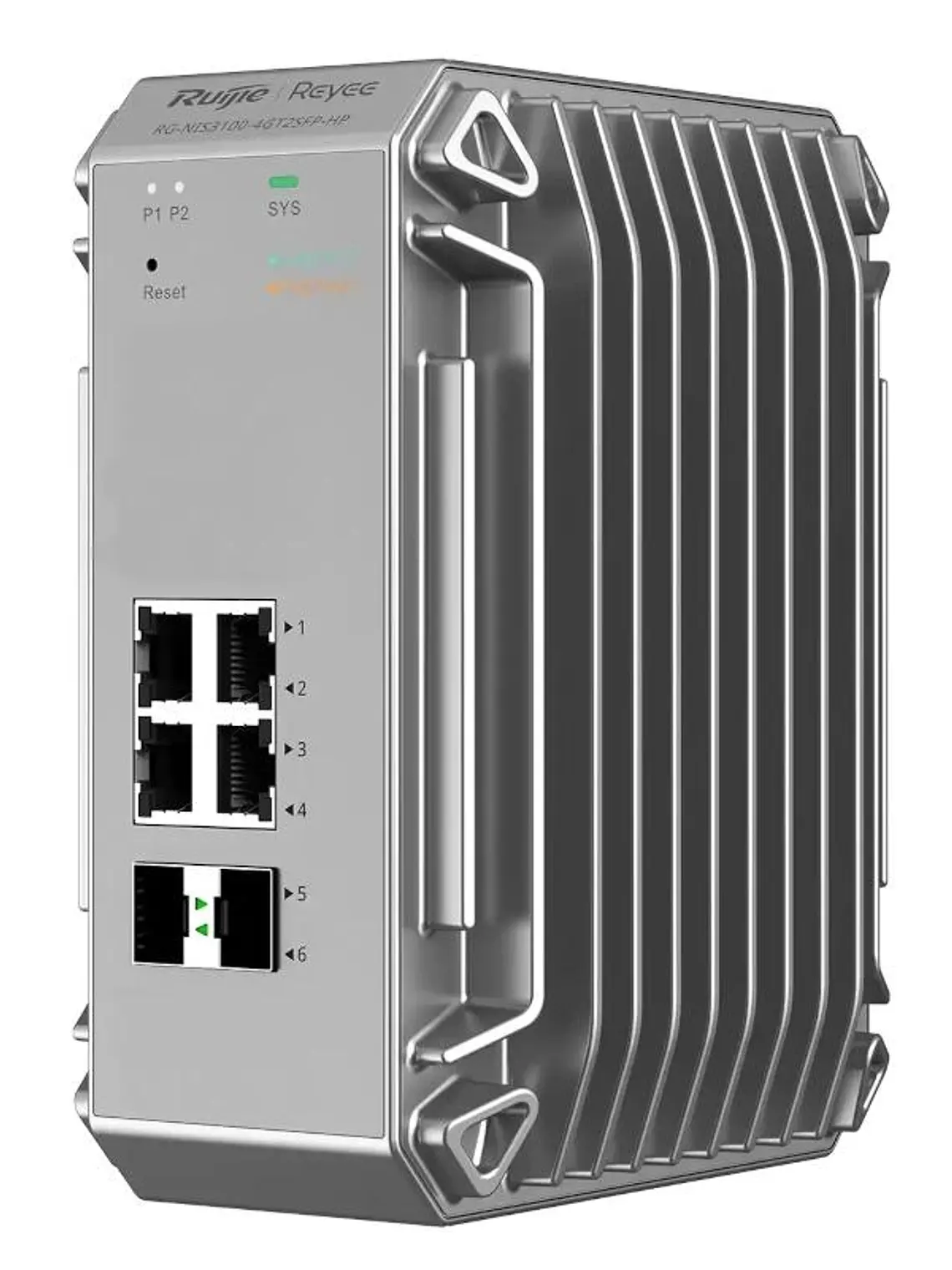Reyee L2 Industrial Managed Switch, 4-Port RJ45 Gi 1