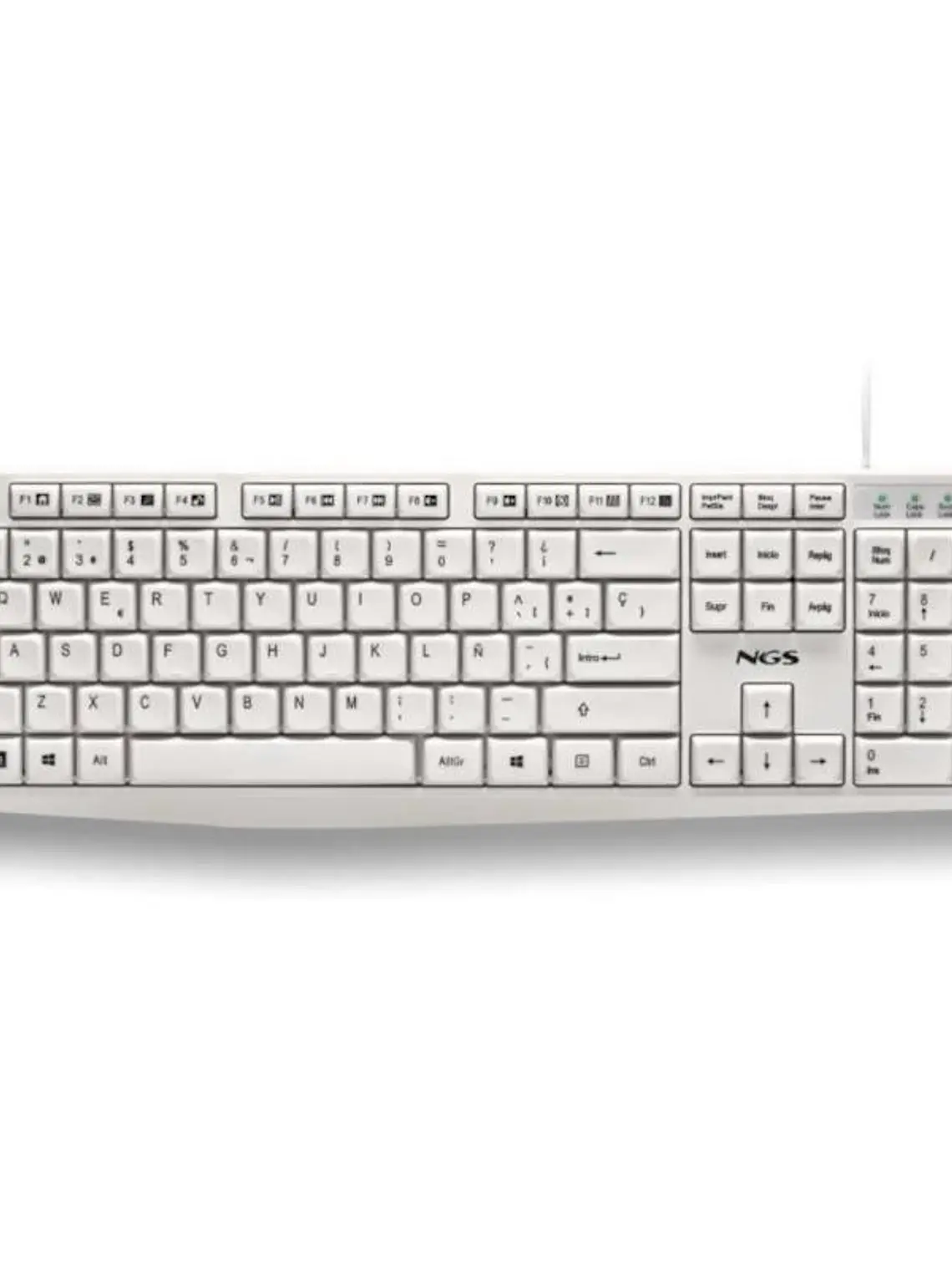 NGS Teclado USB-A 12 Teclas Multi Cable 1.5M 1