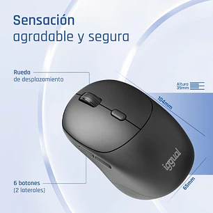 iggual Ratón inalámbrico NANO-OFFICE-6D 1600DPI