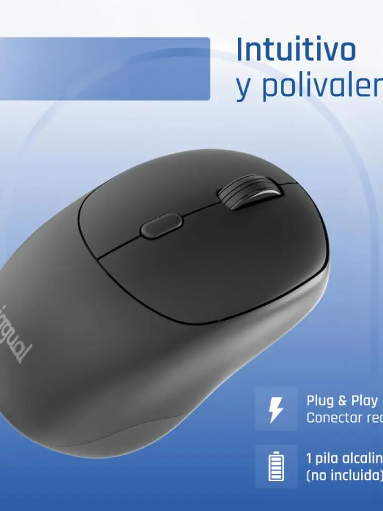 iggual Ratón inalámbrico NANO-OFFICE-6D 1600DPI 2
