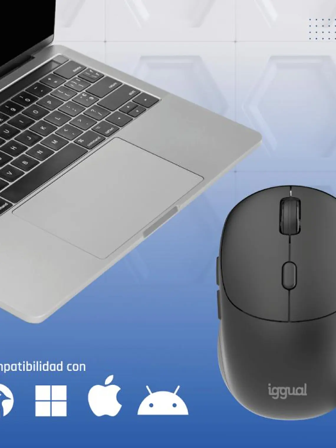 iggual Ratón inalámbrico NANO-OFFICE-6D 1600DPI 3