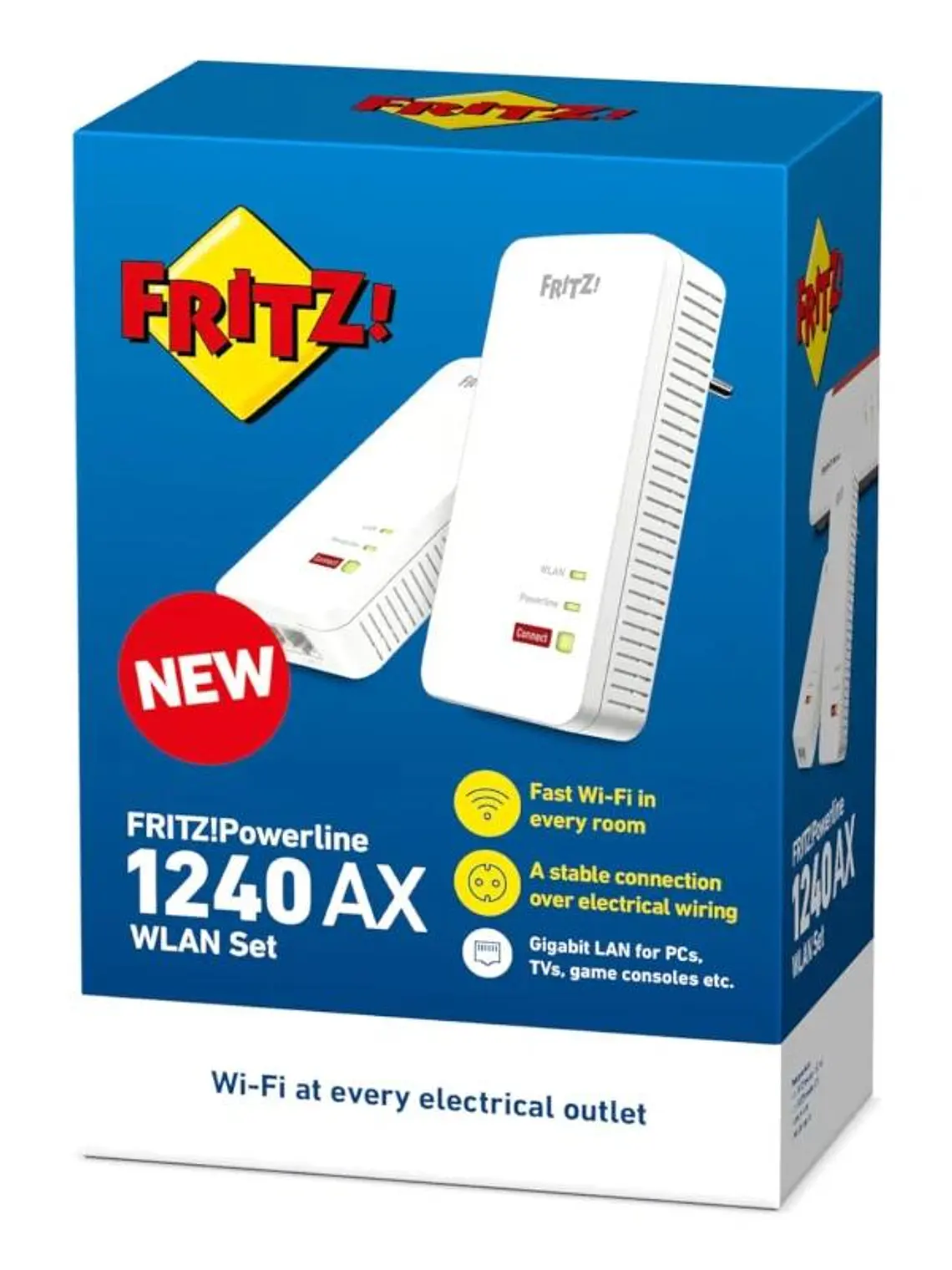 Fritz! Powerline 1240 AX WLAN Set Mesh 2xGbE 3