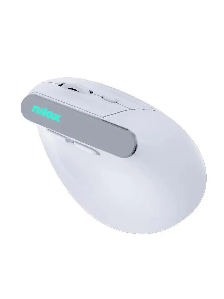 Nilox Ratón Wir Vertical Rec. Silen 1600DPI Blanco 2