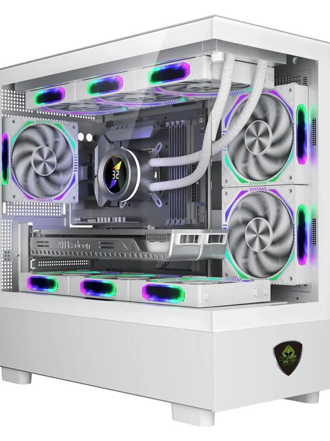Keep Out Caja M-atx XC-301W 3FANS Usb3.0 White 2