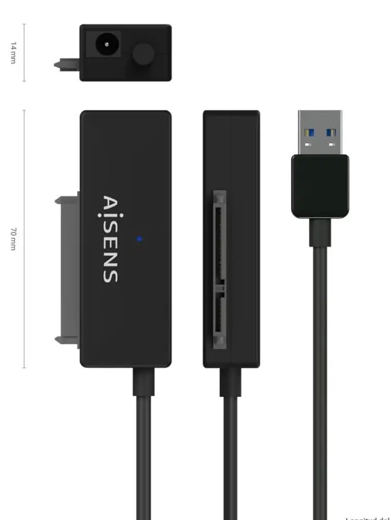 Aisens Adaptador SATA a USB-A 3.0 Discos 2.5/3.5 3