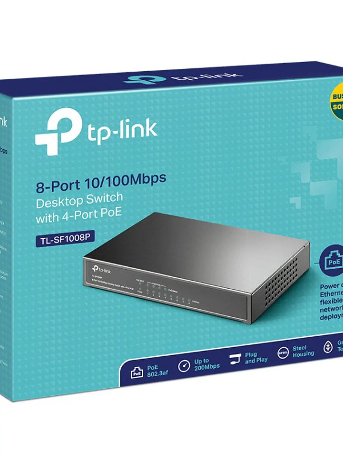 TP-LINK TL-SF1008P Switch 8x10/100Mbps 4xPoE Metal 4