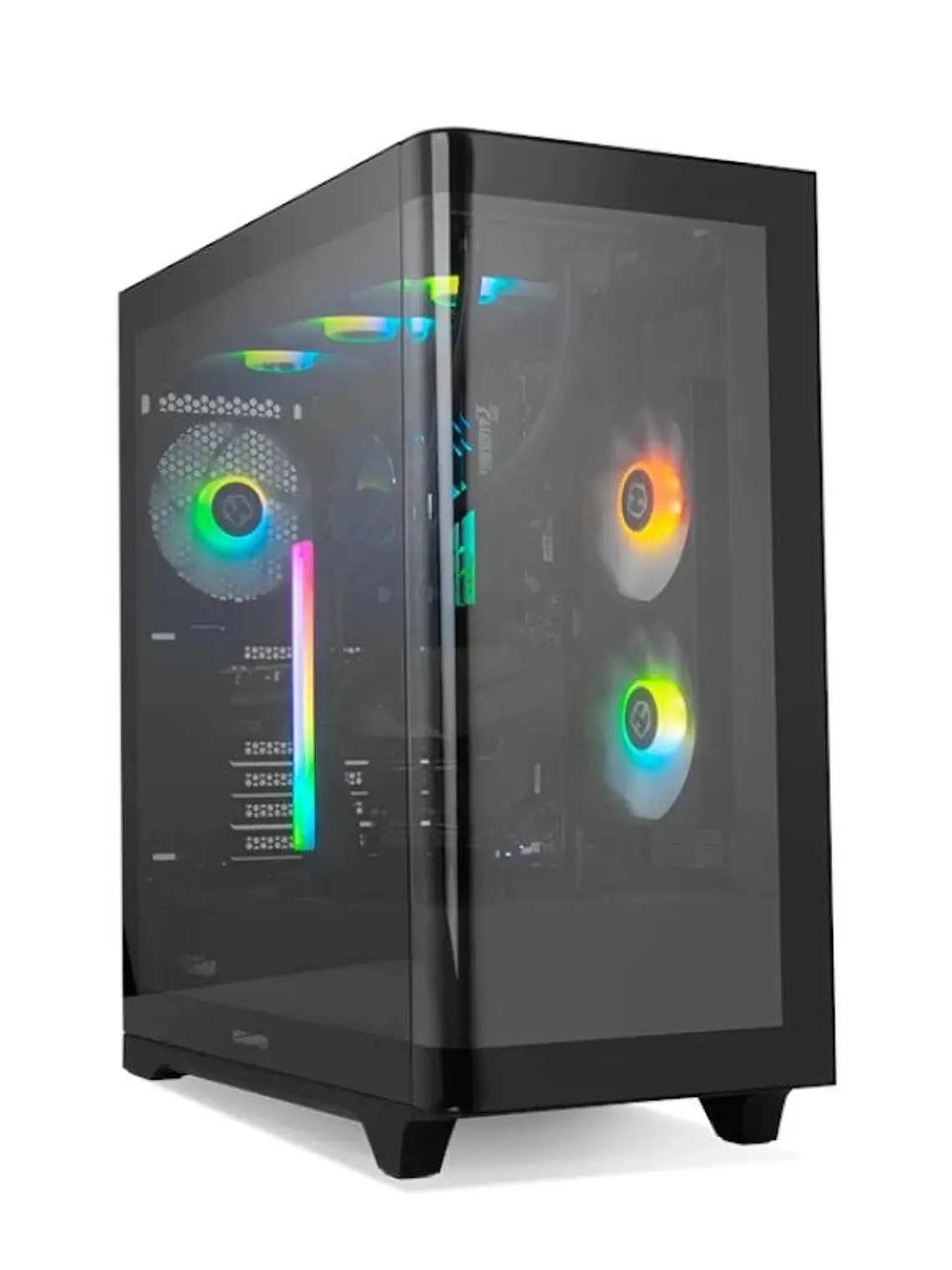 NOX Semitorre HUMMER ETHER Cristal Curvo Negro 1