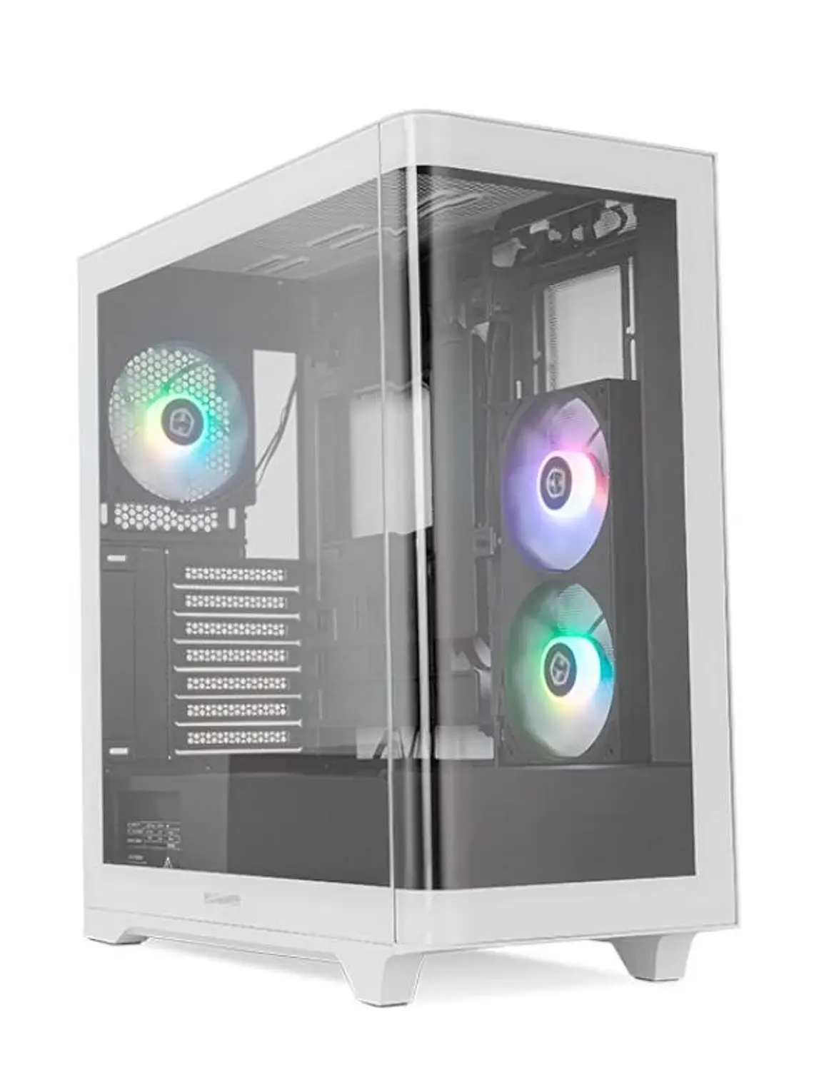 NOX Semitorre HUMMER ETHER Cristal Curvo Negro&Bla 1