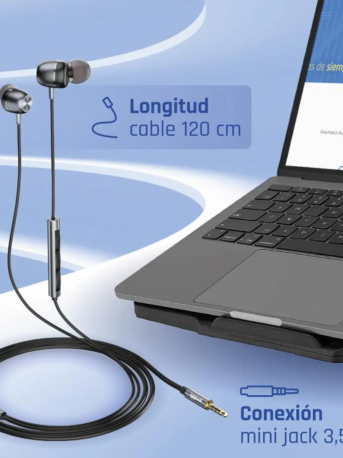 iggual Auriculares con micro intrauditivos Jack3,5 2