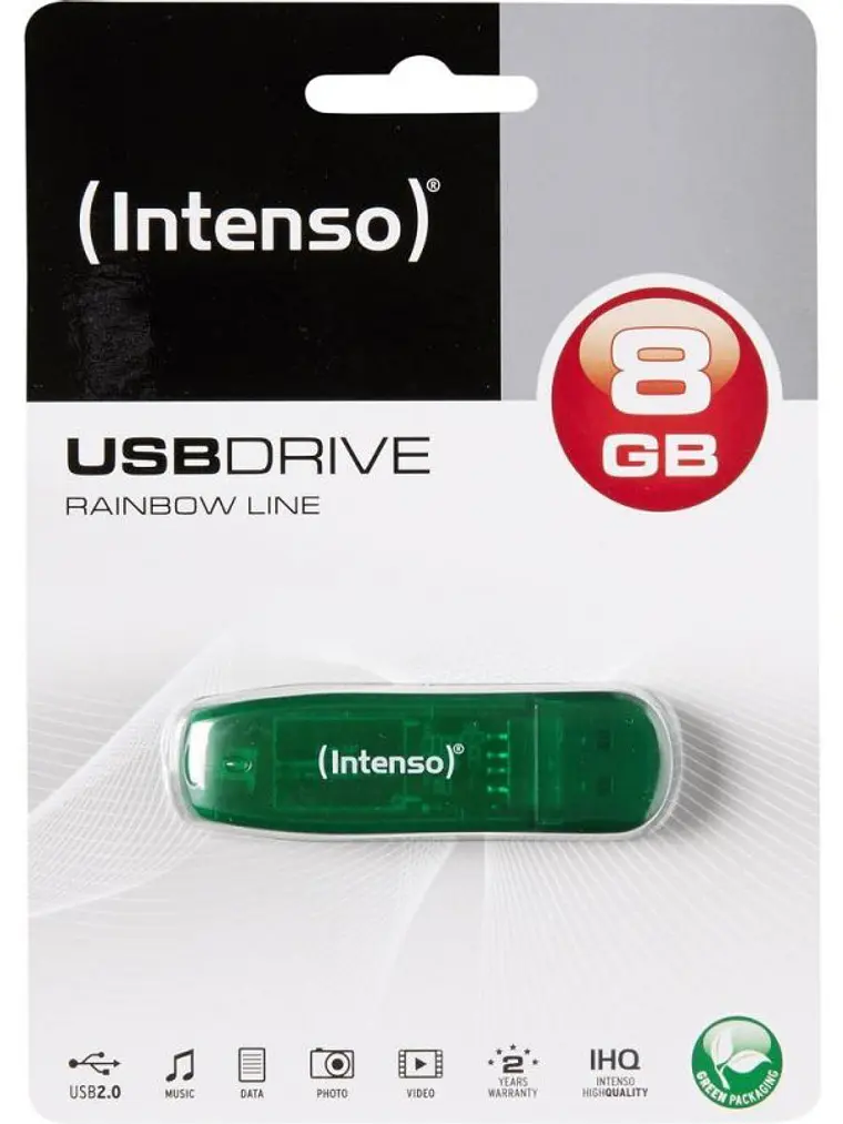 Intenso 3502460 Lápiz USB 2.0 Rainbow 8GB Verde 2