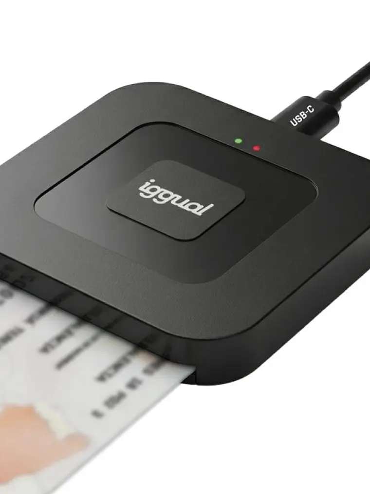 iggual Lector DNI SIP tarjetas ID USB-A / tipo C 1