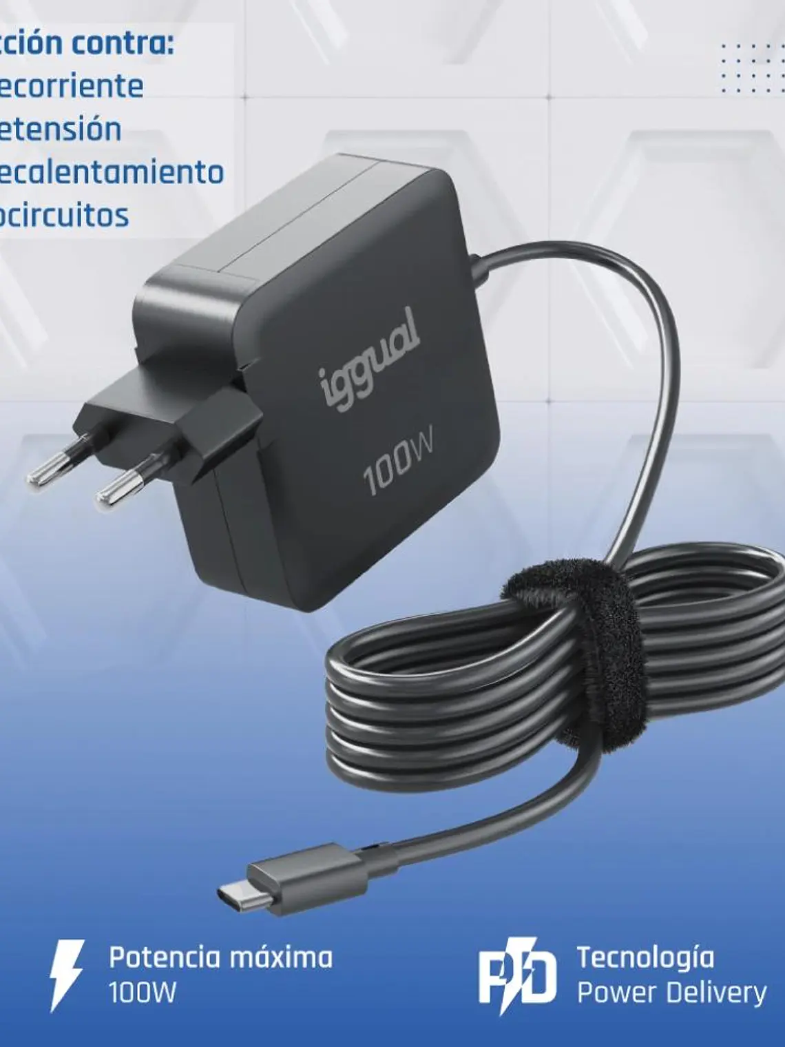 iggual Cargador portátil y móvil tipo C PD 100W 4