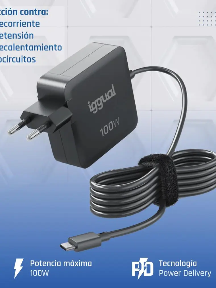 iggual Cargador portátil y móvil tipo C PD 100W 4
