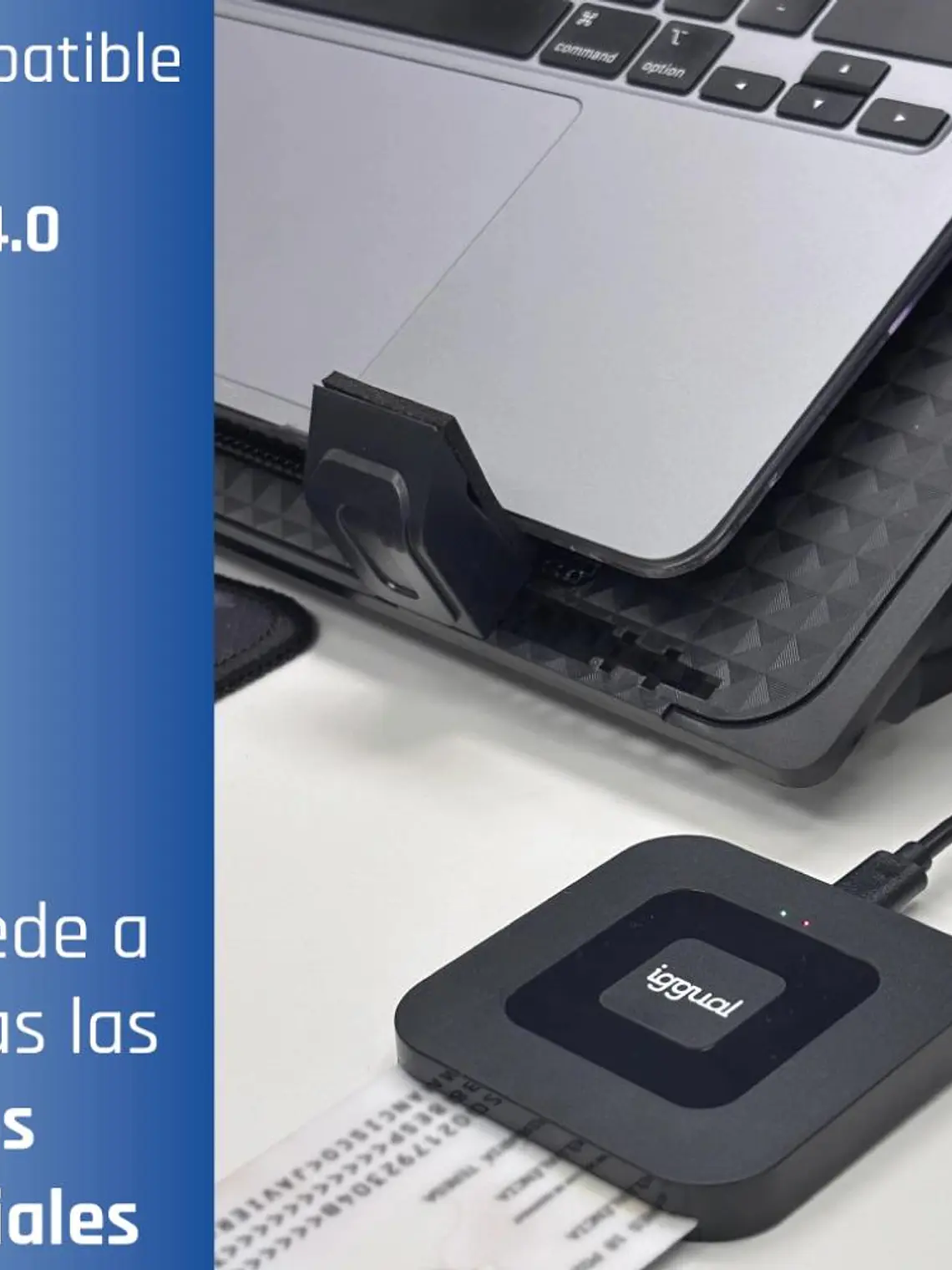 iggual Lector DNI SIP tarjetas ID USB-A / tipo C 4