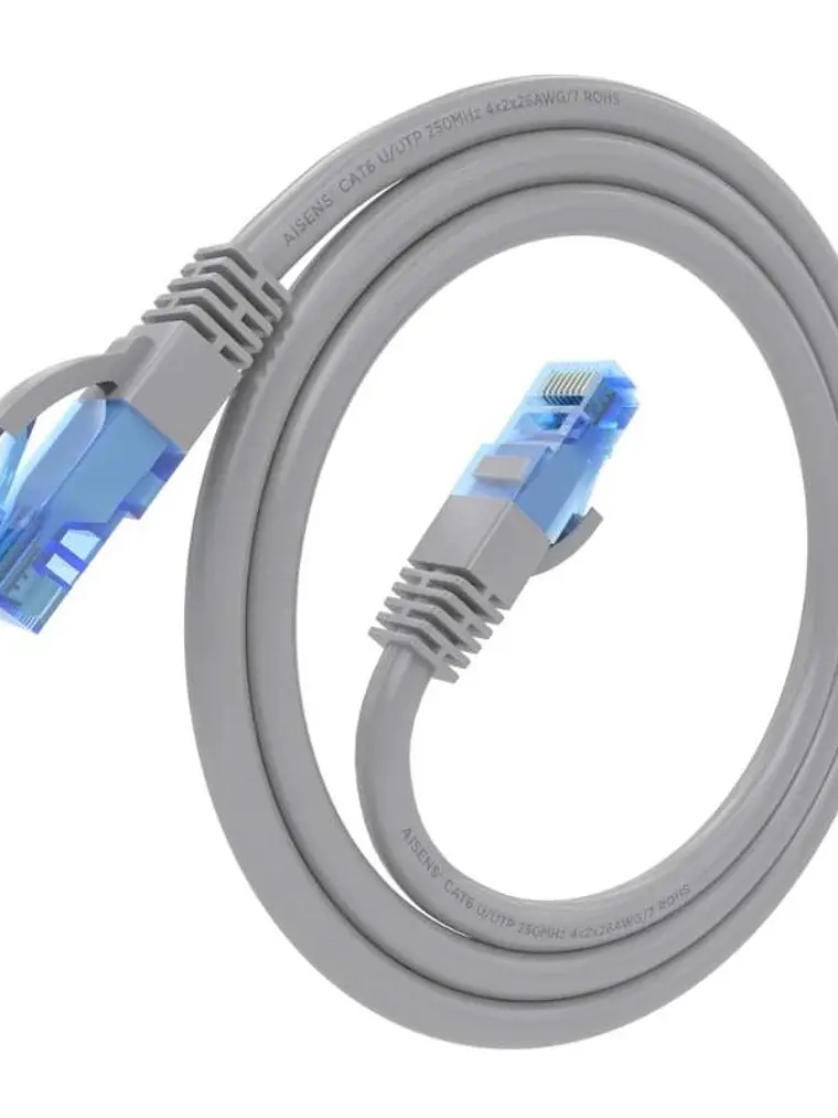 Aisens Cable RJ45 CAT.6 UTP AWG26 CCA Gris 1.0M 3