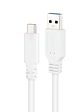 Nanocable Cable USB 3.1 Gen2 USB-C/A 0,5 M Blanco - Miniatura 2