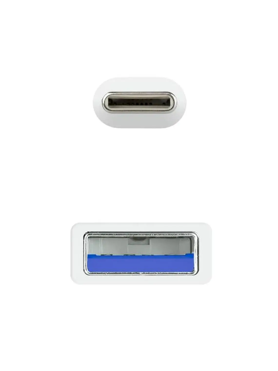Nanocable Cable USB 3.1 Gen2 USB-C/A 0,5 M Blanco 3