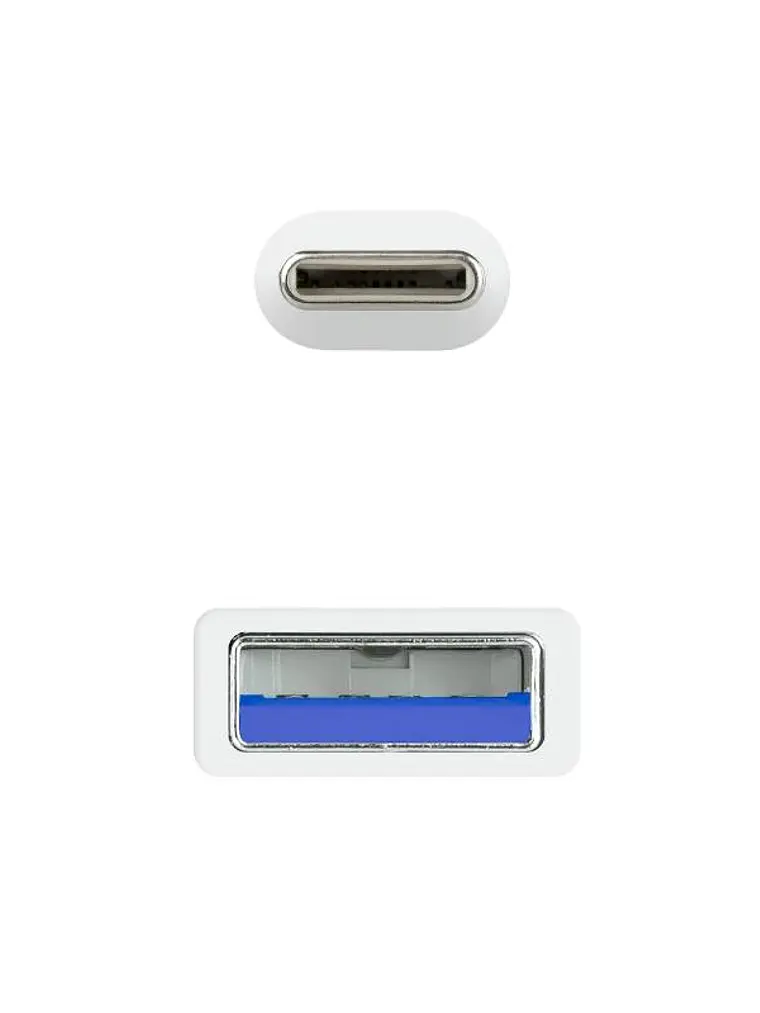 Nanocable Cable USB 3.1 Gen2 USB-C/A 0,5 M Blanco 3