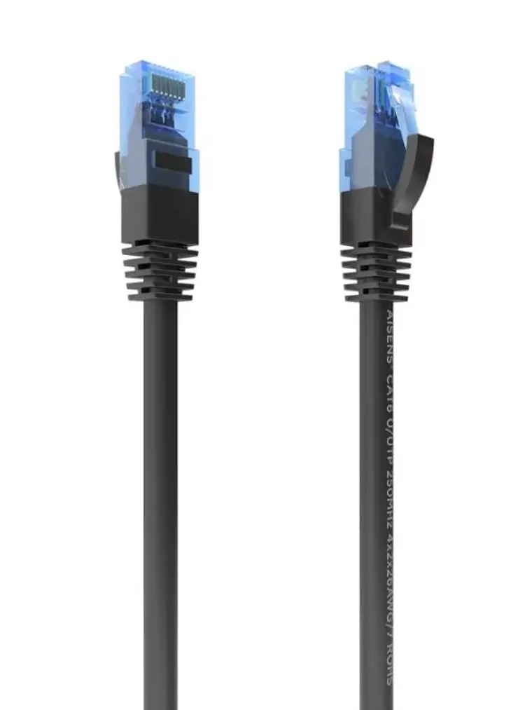 Aisens Cable RJ45 Cat.6 UTP AWG26 CCA Negro 0.5M 1