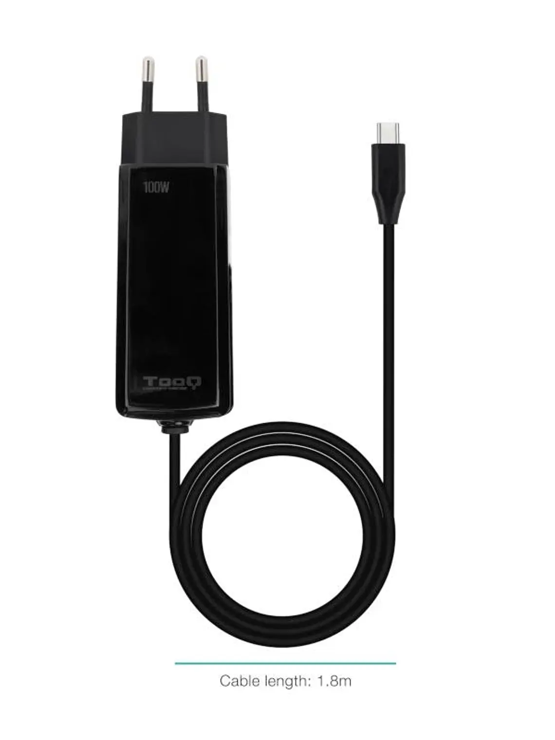 Tooq Cargador portátil GAN USB-C PD 100W Cúbico 1