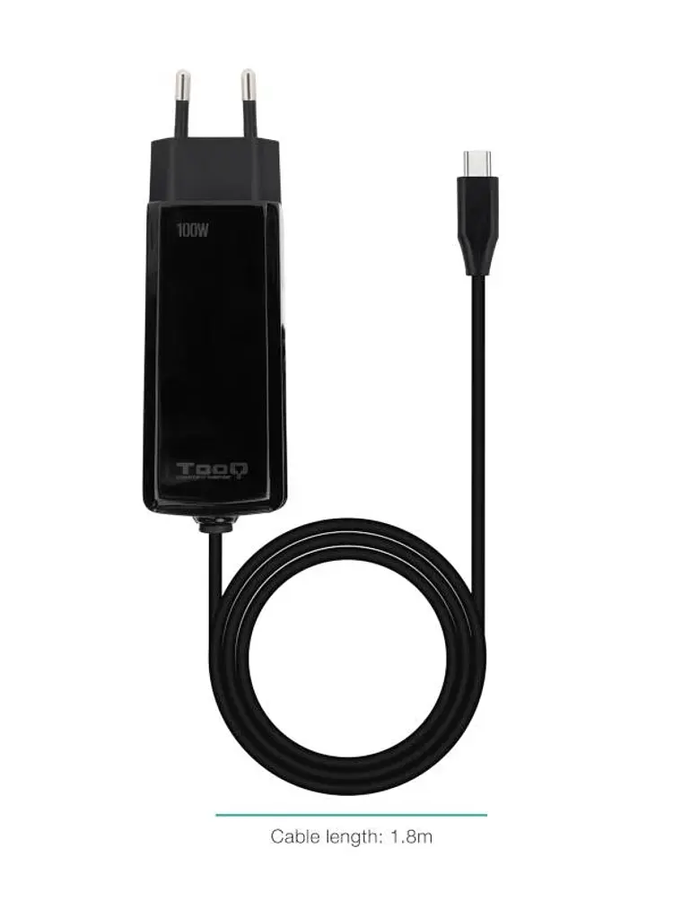 Tooq Cargador portátil GAN USB-C PD 100W Cúbico 1