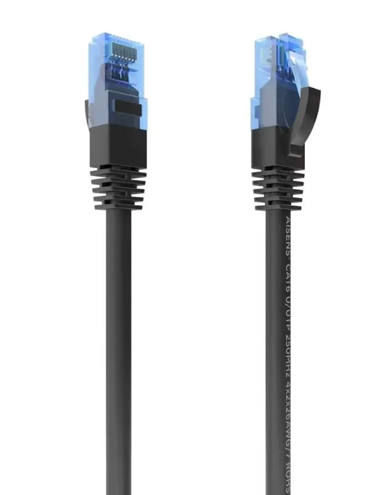 Aisens Cable RJ45 Cat.6 UTP AWG26 CCA Negro 1.0M 1