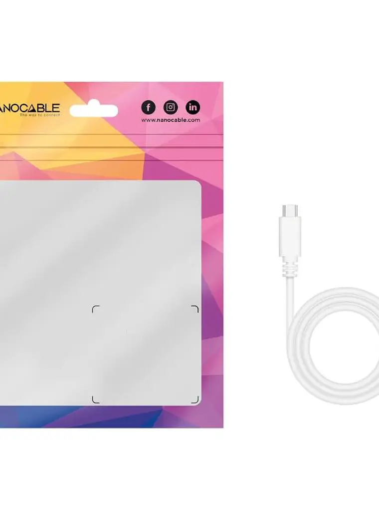 Nanocable Cable USB 3.1 Gen2 USB-C/A 2 M Blanco 4