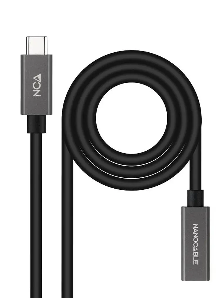 Nanocable Cable USB 3.2 Gen2 USB-C M/H 1 M Negro 1