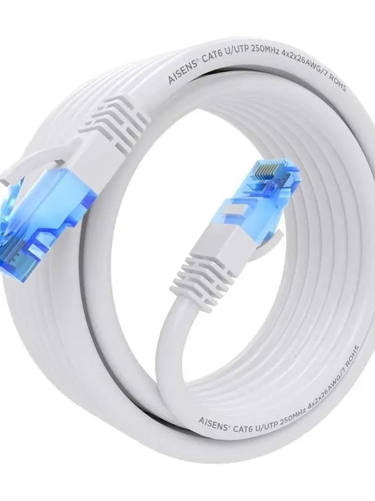 Aisens Cable RJ45 CAT.6 UTP AWG26 CCA Blanco 5.0 1