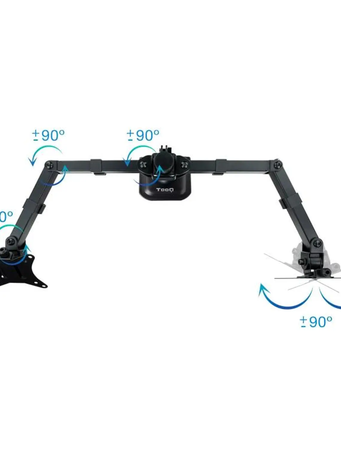 Tooq Soporte mesa DB1802TN-B 2 brazos 17-27