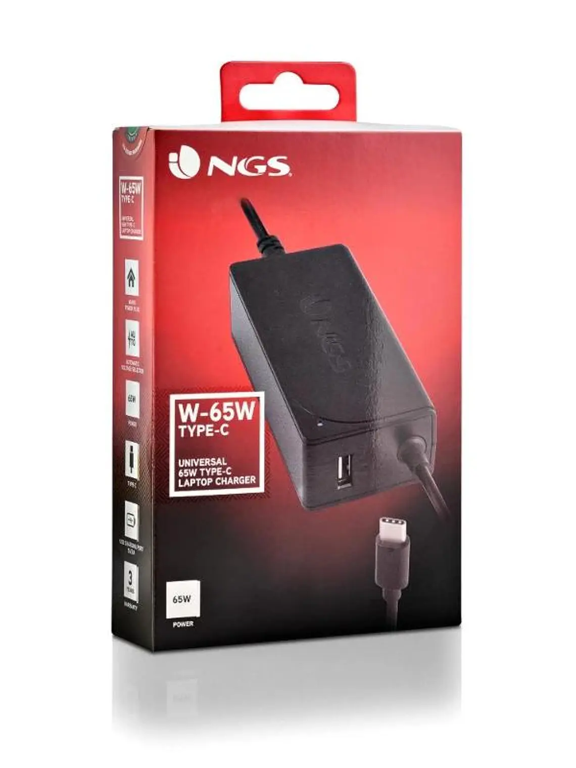 NGS CARGADOR PARA PORTATIL 65W USB C 20V/3,25A 4