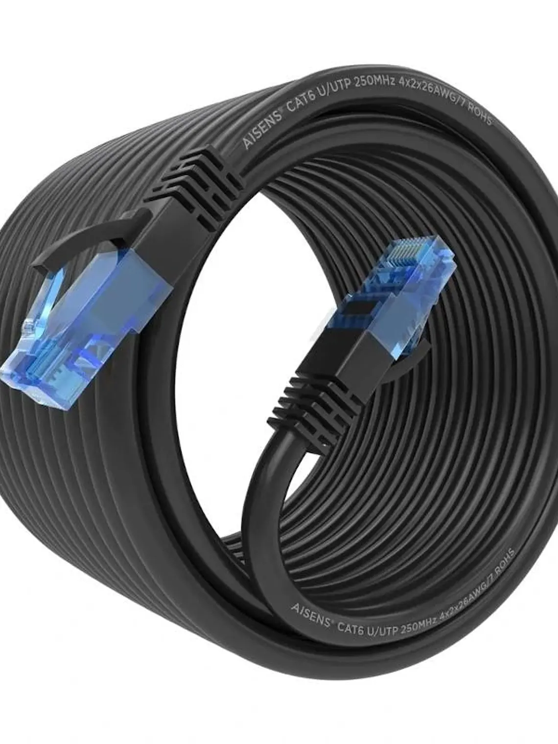 Aisens Cable RJ45 CAT.6 UTP AWG26 CCA Negro 10M 1