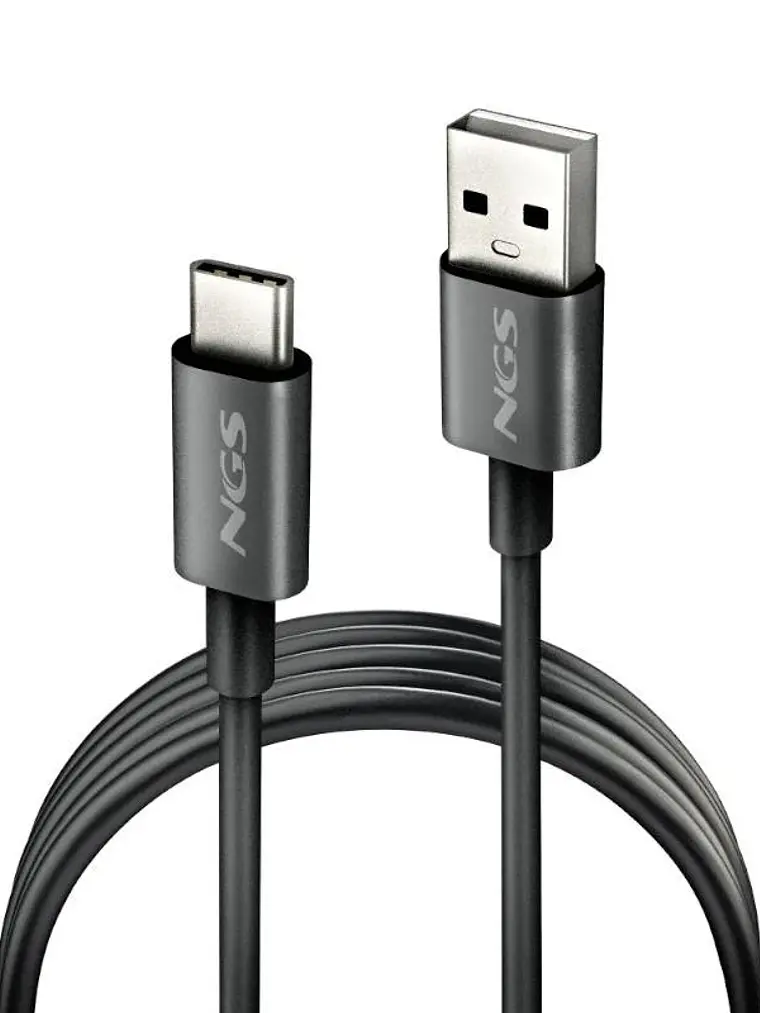 NGS CABLE CARGA RAPIDA USB-A A USB-C 1M NEGRO 2