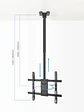 Tooq LPCE1175TSLI-XL-B Soporte techo TV 32