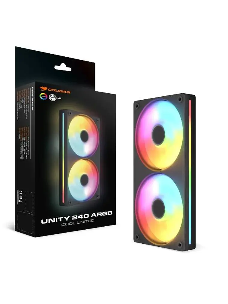 Cougar Ventilador UNITY240-FB Argb 12cm Black 4