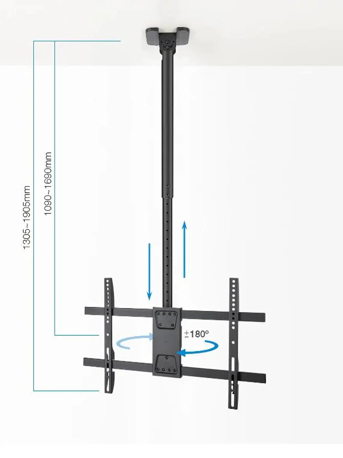 Tooq LPCE1186TSLI-XL-B Soporte techo TV 43