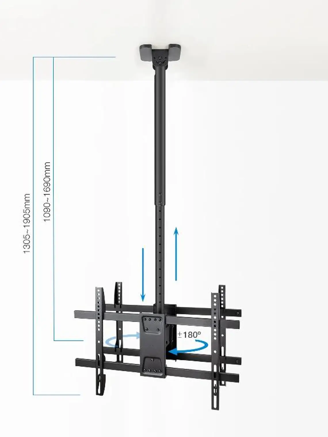 Tooq LPCE2286TSLI-XL-B Soporte techo 2 TV 43