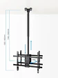 Tooq LPCE2286TSLI-XL-B Soporte techo 2 TV 43