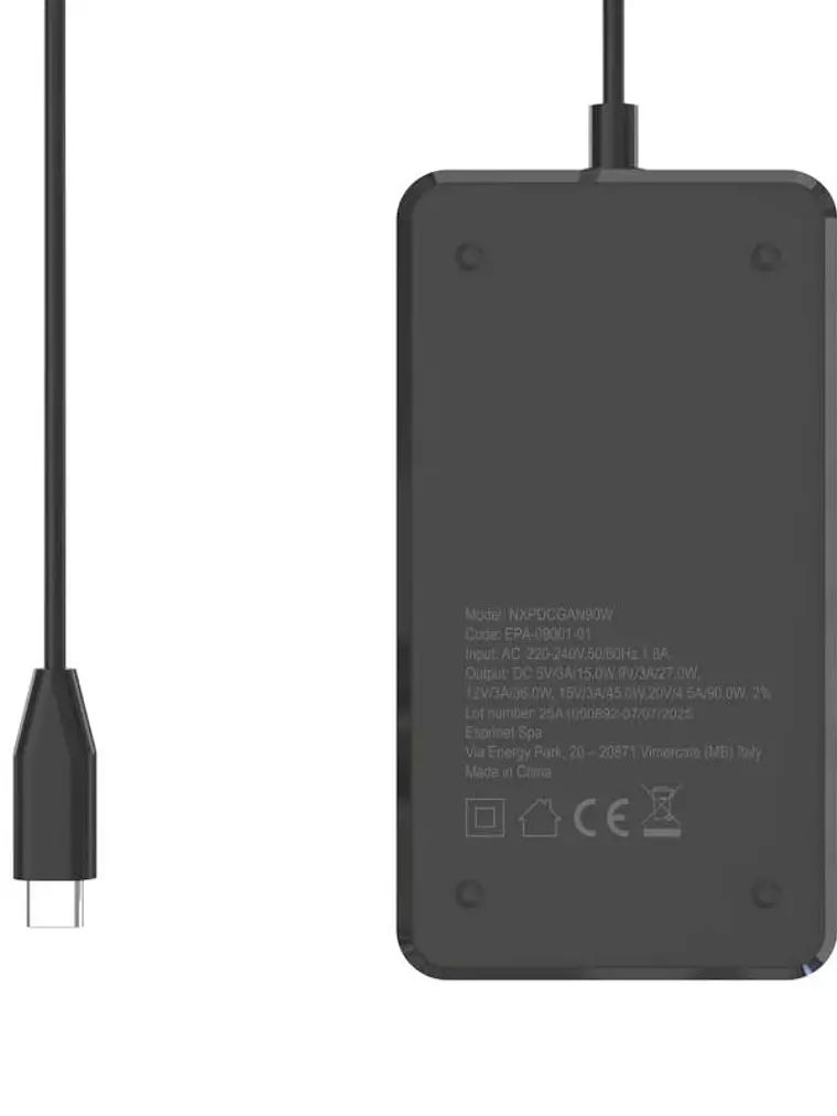 NILOX Alimentador gan usb-c para portátil -90w 2