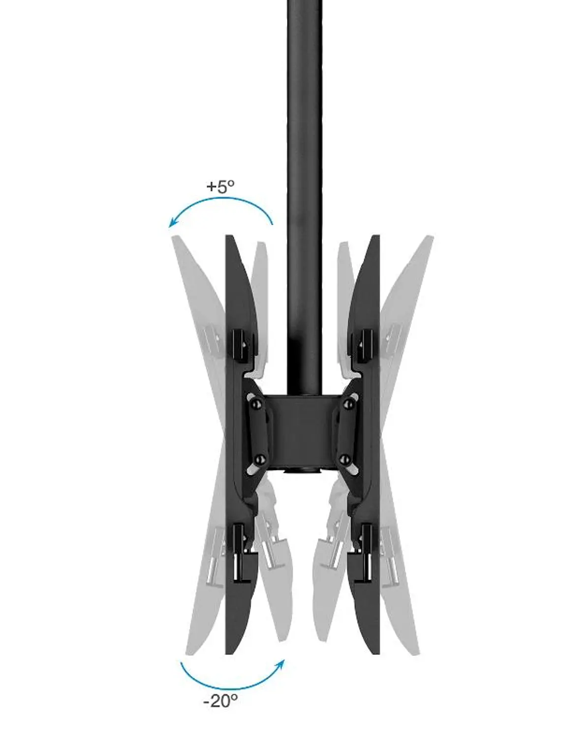 Tooq LPCE2286TSLI-XL-B Soporte techo 2 TV 43