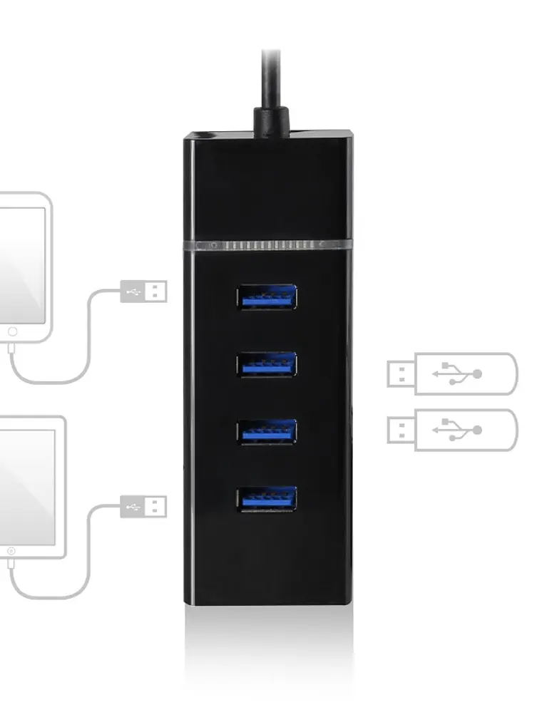 Ewent E1137 HUB USB TIPO C 4 PUEROS USB 3.1 3