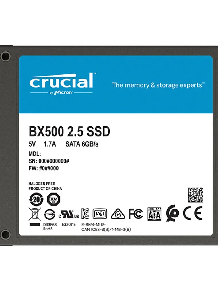 Crucial CT240BX500SSD1 BX500 SSD 240GB 2.5