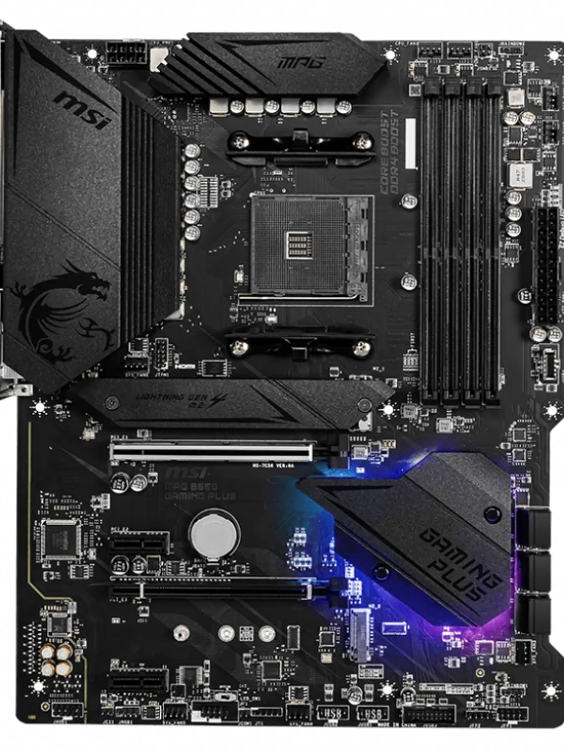 MSI Placa Base MPG B550 GAMING PLUS DDR4 ATX AM4 4
