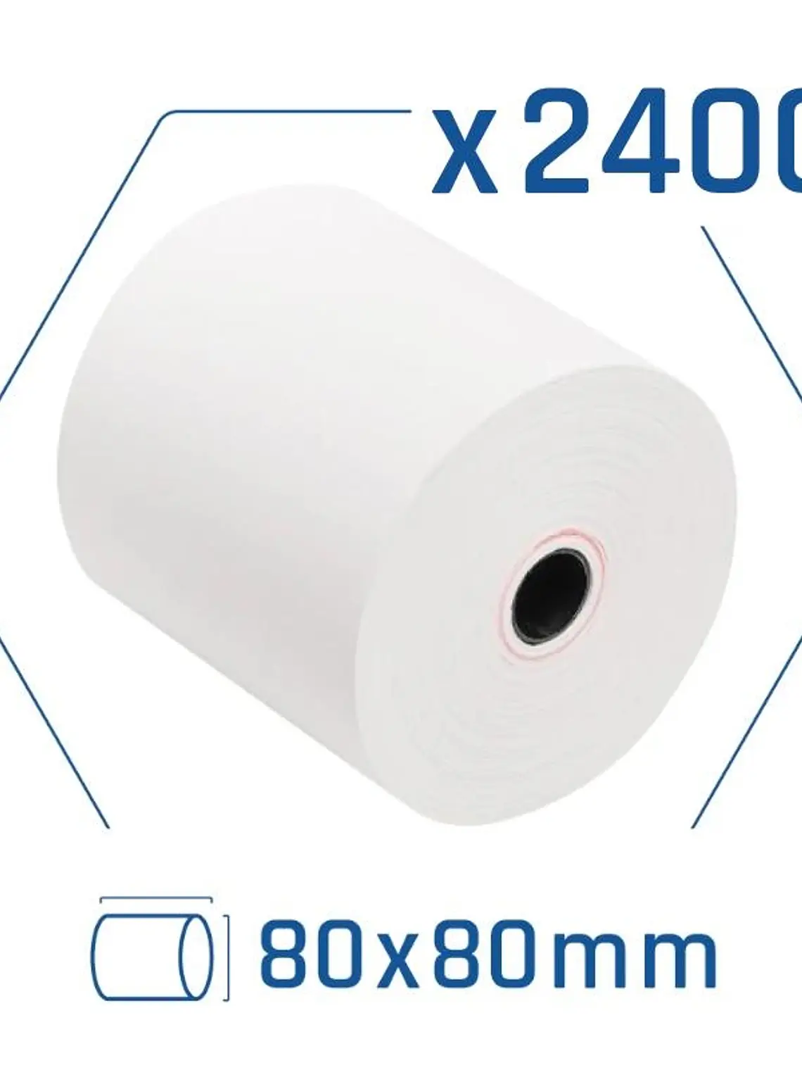 Palet 2400 rollos papel térmico sin BPA 80x80mm 1