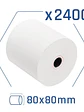 Palet 2400 rollos papel térmico sin BPA 80x80mm - Miniatura 1
