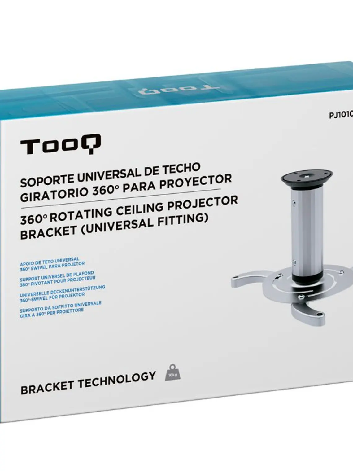 Tooq PJ1010TN-S Soporte Proyector Techo Plata 4