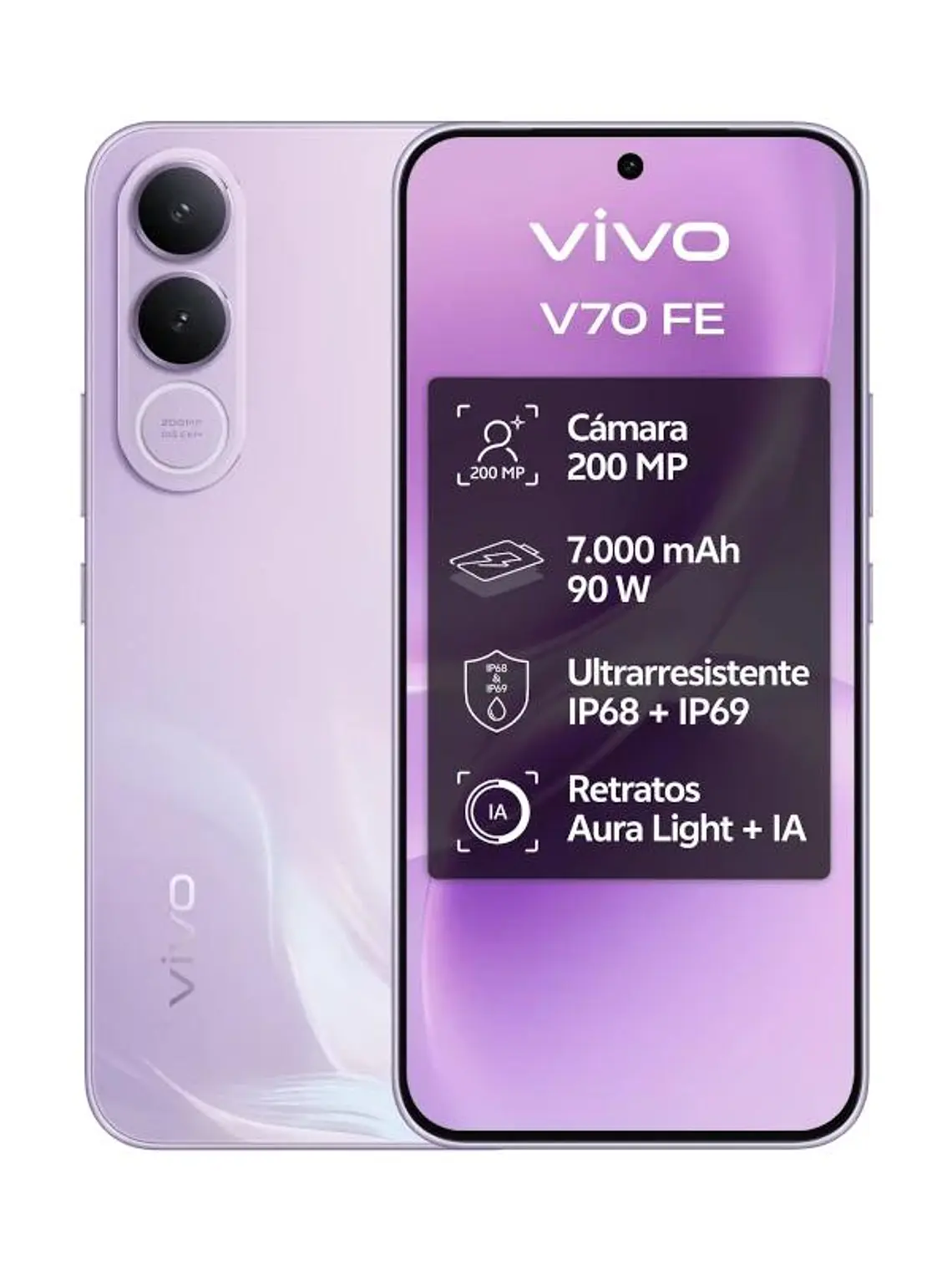 VIVO V70 FE 8Gb 512Gb Bundle Ch90w+ Buds3 Purple 2