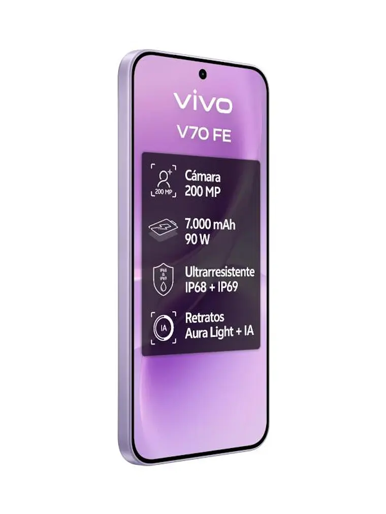 VIVO V70 FE 8Gb 512Gb Bundle Ch90w+ Buds3 Purple 3